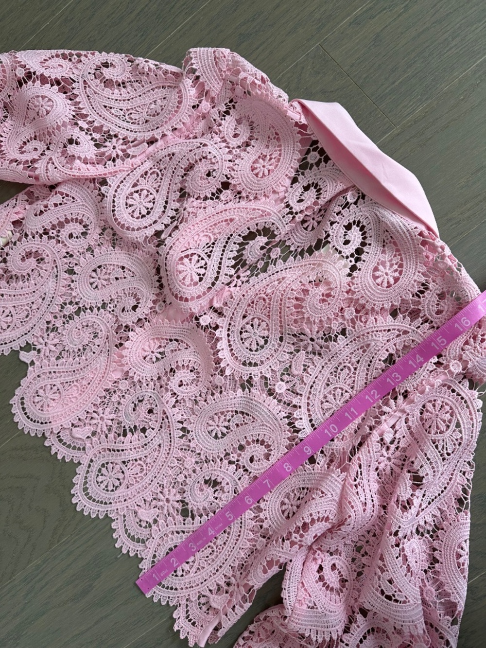L'Agence ODELIA Blush Pink Lace Crop Cropped Button Down Top - With Tags - XS - Picture 7 of 8